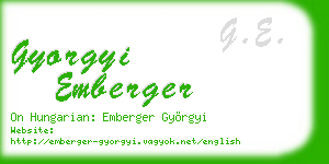 gyorgyi emberger business card